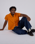 Pantry Button-Up - Creamsicle Orange