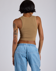 Cropped Tank Top - Desert Brown