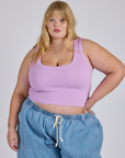 Cropped Tank Top - Lilac Purple