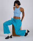 Drop Pocket Cargo Pants - Hawaiian Blue