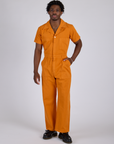Short Sleeve Jumpsuit - Creamsicle Orange