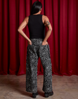 Back view of Drop Pocket Cargo Pants in Spider Webs and black