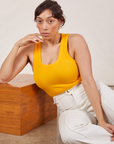 Tiara is wearing Tank Top in Sunshine Yellow