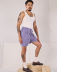 Trouser Shorts - Faded Grape