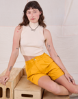Trouser Shorts - Mustard Yellow