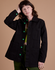 Alex is 5'8" and wearing XXS Ripstop Field Coat in Basic Black
