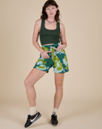 Heavyweight Sweat Shorts - Green Magic Waters