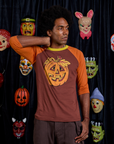 Raglan Tee in Jack-O-Lantern worn by Jerrod