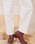 Pant leg close up of Heavyweight Trousers in Vintage Tee Off-White on Jesse