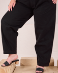 Heritage Trousers in Basic Black pant leg close up
