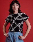 Chain Link Vintage Tee in Basic Black worn by Alex