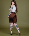 Longline Work Shorts in Fudgesicle Brown angled back view on Sydney