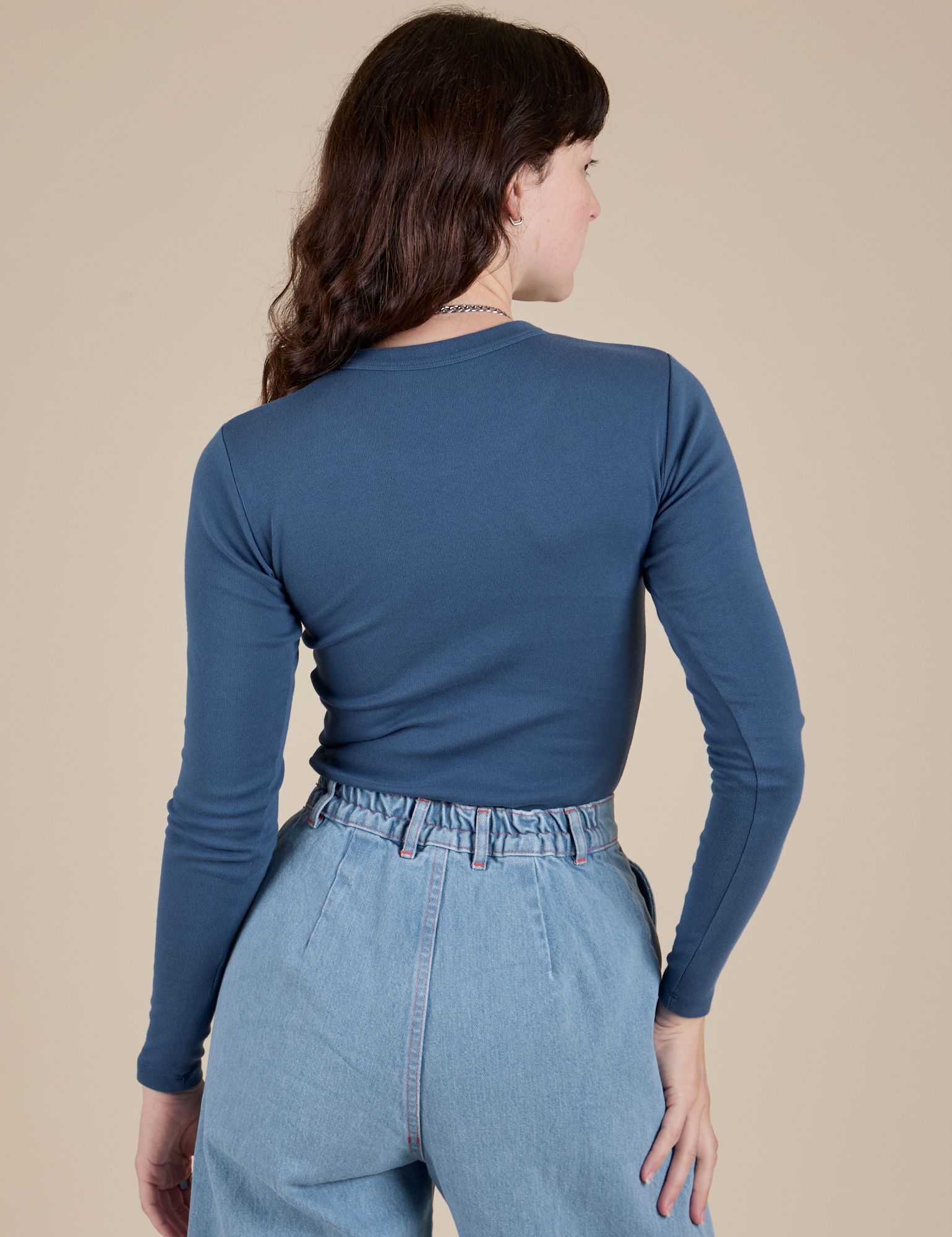 Long Sleeve Baby Tee - French Blue