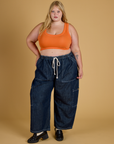 Contrast Stitch Mini Tank - Construction Orange