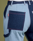Mismatched Denim Carpenter Jeans