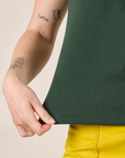 Mismatched Tee - Green & Mustard