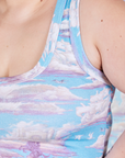 Strap close up of Cropped Tank in Cloud Kingdom on Ashley