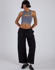 Porthole Tank - Washed Grey