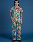 Anthony is 5’6” and wearing S Quilt Print Jumpsuit