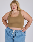 Cropped Tank Top - Desert Brown