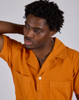 Short Sleeve Jumpsuit - Creamsicle Orange