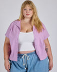 Pantry Button-Up - Lilac Purple