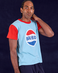 Vintage Tee in Cola angled front view on Jerrod