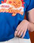 Sunny Los Angeles Tourist Tee front close up on Alex