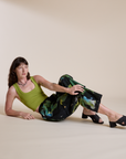 Magic Waters Drop Pocket Pants in Green Pool and gross green Cropped Tank on Alex