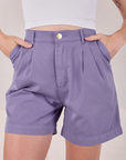 Trouser Shorts - Faded Grape