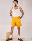 Trouser Shorts - Mustard Yellow