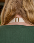 Close up of neck strap