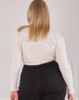 Wrap Top in Vintage Tee Off-White back view on Lish