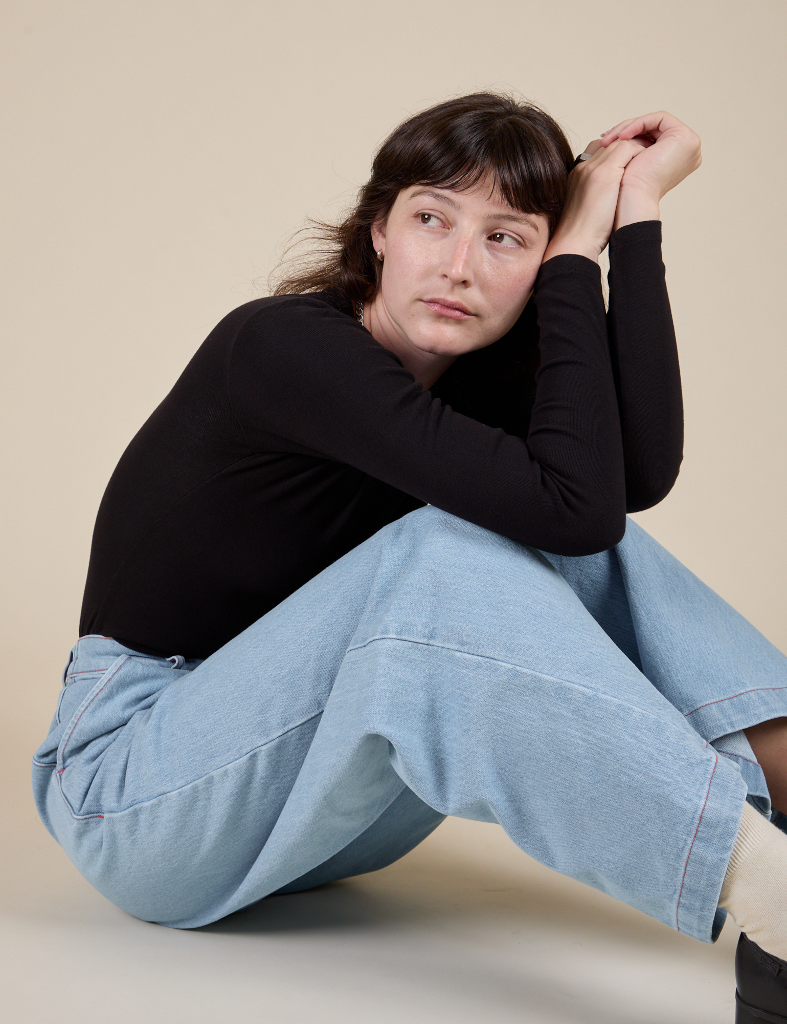 Long Sleeve Baby Tee - Basic Black