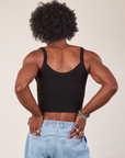 Cropped Cami in Basic Black back view on Jerrod
