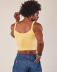 Cropped Cami in Butter Yellow back view on Jerrod