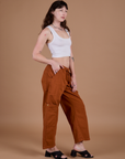 Drop Pocket Cargo Pants - Burnt Terracotta