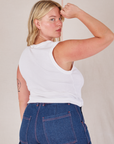 Muscle Tee in Vintage Tee Off-White angled back view on Lish