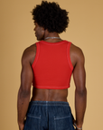 Contrast Stitch Mini Tank - Mustang Red