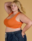 Contrast Stitch Mini Tank - Construction Orange