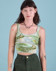 Alex is 5'8" and wearing P Ocean and Sky in Cami