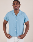 Pantry Button-Up in Baby Blue on Isaac