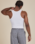 Racerback Tank - Vintage Tee White