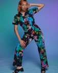 Short Sleeve Jumpsuit in Rainbow Magic Waters worn by Tiara