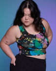 Rainbow Magic Waters Cropped Tank on Ashley