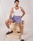 Trouser Shorts - Faded Grape