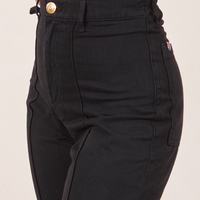 Side close up of Western Pants in Basic Black worn by Soraya