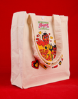 Angled front view of Devil Big Bud Shopper Tote