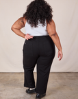 Western Pants in Basic Black back view on Morgan