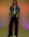 Anthony is wearing Pantry Button-Up in Rainbow Magic Waters